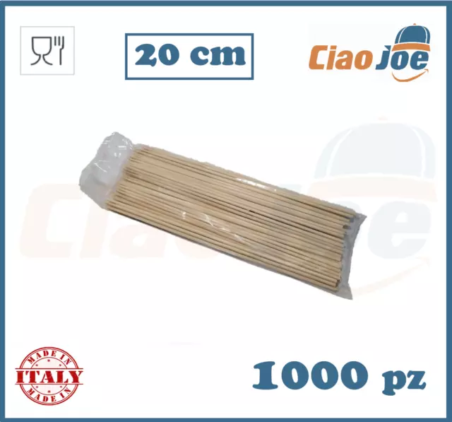 Spiedini In Legno Bamboo Stecconi Spiedi Per Arrosticini 20 Cm 1000 Pezzi