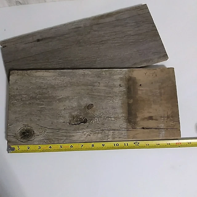 16" Reclaimed/Salvaged Old Fence/Barn Wood Boards For Crafts/Set Of 2 3