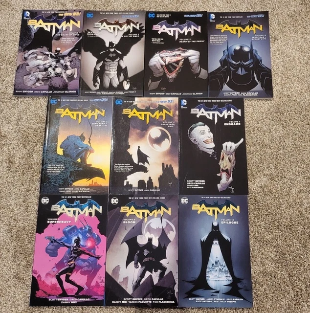 Batman New 52 FULL TPB SET 🦇 Volumes 1-10 🃏Vols 1 2 3 4 5 6 7 8 9 10 Lot 🌻 DC