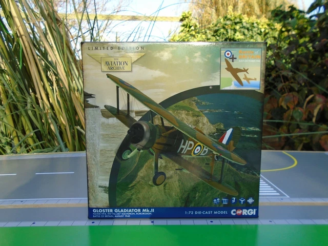 Avion Corgi Gloster Sea Gladiateur RAF Hal Far Malte 1940 - Édition Limitée AA36203 1/72
