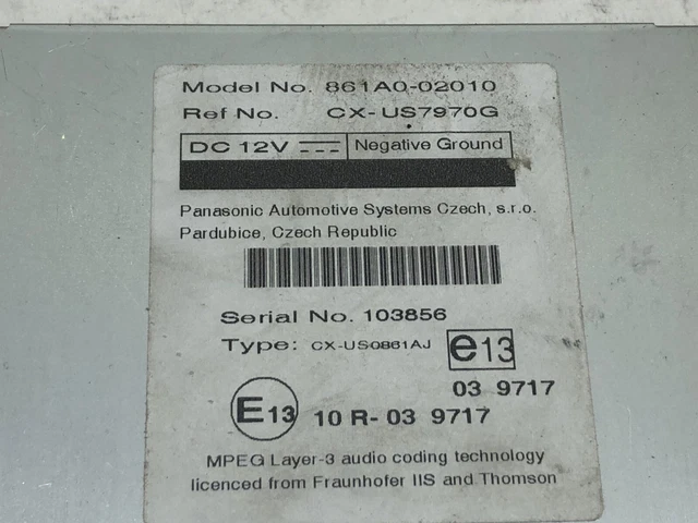 TOYOTA AURIS MULTIMEDIA Interface Control Module Unit Ecu cxus7970g ...