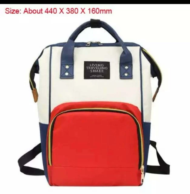 Diaper Bag Baby Care Backpack for Mom Mummy Maternity Wet Bag Waterproof (Red-W)
