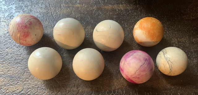 Lot De 4 Anciennes Boules De Billard - Poids Total 294 Grammes - Occasion