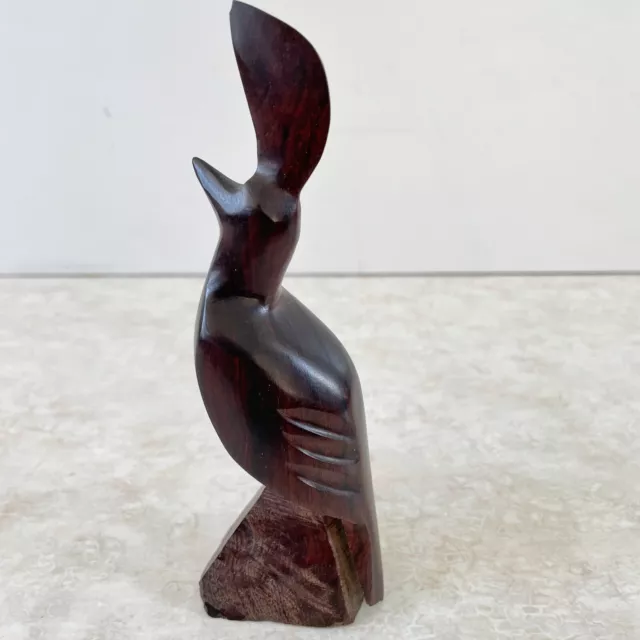 Hand Carved Ironwood Quail Partridge Bird Sculpture Figurine 6" Tall Mexico