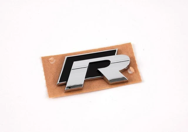 New Genuine Vw Golf Mk6 Mk7 R Chrome Black Badge Emblem Trunk 1K8853675K Fxc