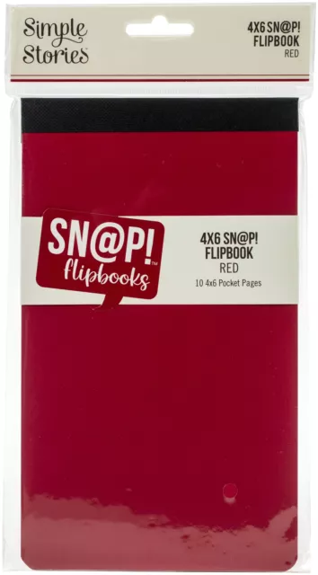 2 Pack Simple Stories Sn@p! Flipbook 4"X6"-Red SNAP4X6F-13316
