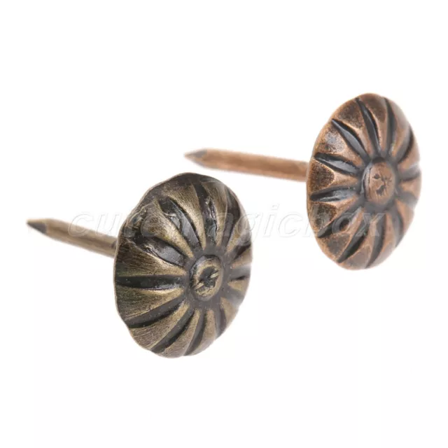 Antique Bronze Upholstery Nails Jewelry Box Sofa Closet Tack Stud Vintage 100PCS