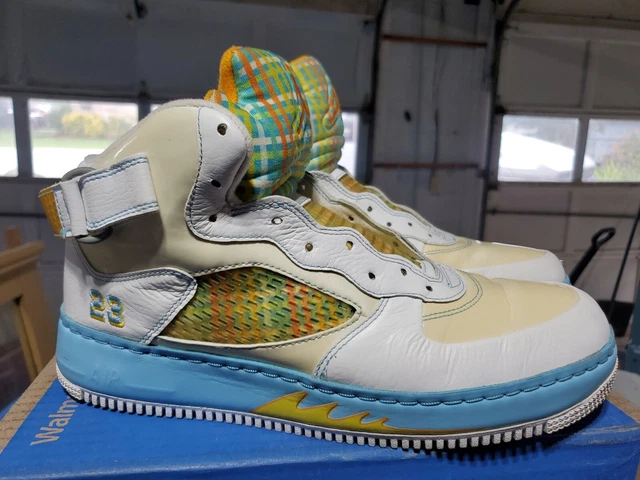Nike Air Jordan Fusion AJF 5 Blue Chill Maize Easter 322882-181 AF1 Men's sz 12 Nike Air Jordan Fusion AJF 5 Blue Chill Maize Easter 322882-181 AF1 Men's sz 12