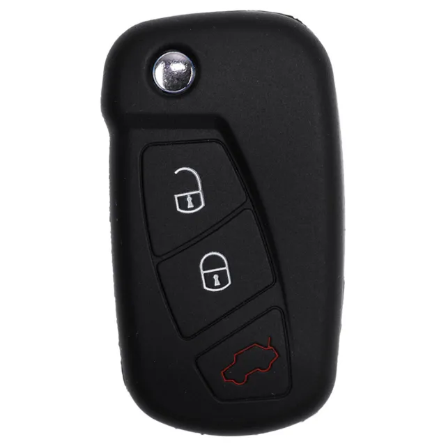 Auto Schlüssel Hülle für Ford KA Klappschlüssel Cover SCHWARZ