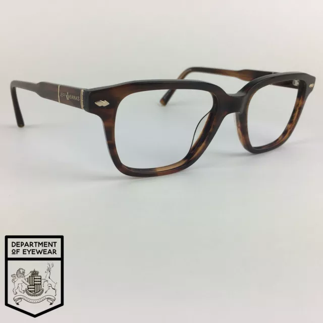 JEFF BANKS EYEGLASSES BROWN MOTTLE SQUARE glasses frame MOD