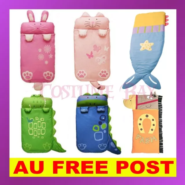 Cartoon Baby Kids Boys Girls Cotton Animal Sleeping Bag Mermaid Rabbit Dinasour