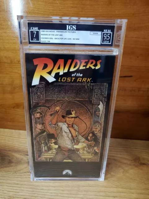 Indiana Jones Raiders Lost Ark (VHS-1989) Paramount Home Video IGS Graded 7-9.5