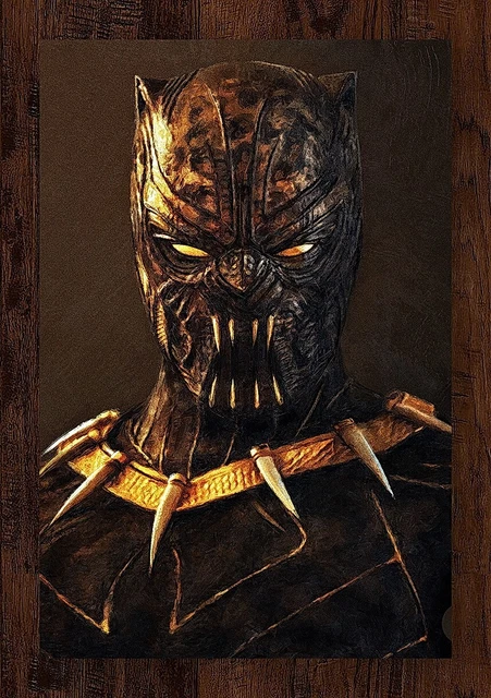 Black Panther Erik Killmonger Golden Jaguar Giclee Print Poster #/50 13x19