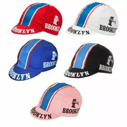 Brooklyn Retro Vintage Cycling Team Made Italy Under Helmet Summer Bike Hat Cap