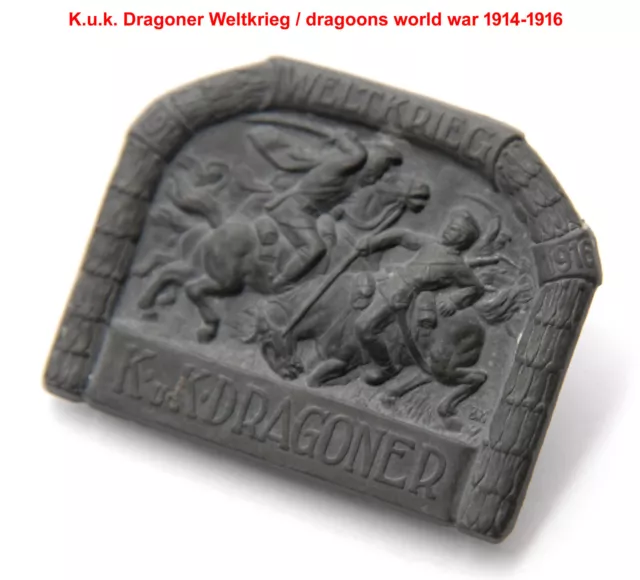 K.u.k. Kappenabzeichen,Dragoner Weltkrieg 1916,kuk cavalry cap badge,dragoon,ww1