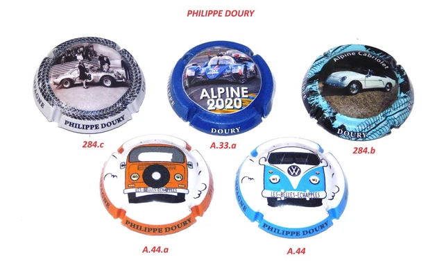 SERIE DE 6 CAPSULES DE CHAMPAGNE - PHILIPPE DOURY N°66 au 66.e
