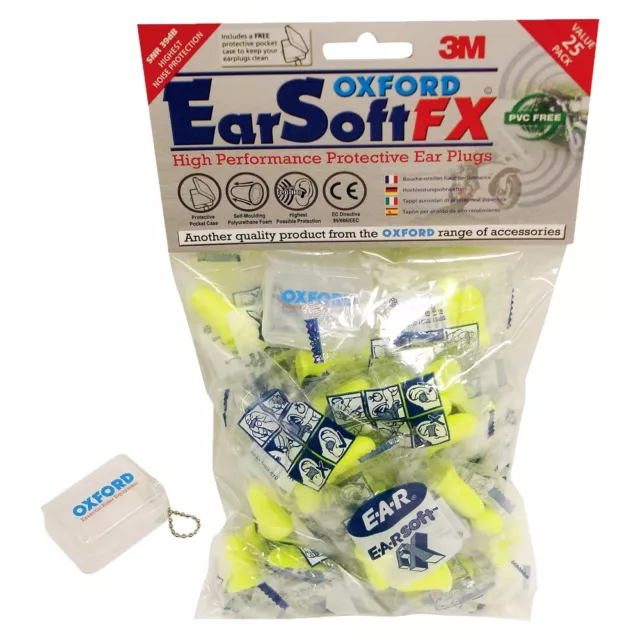 Oxford EarSoft FX ear Plugs SNR39 Motorcycle/Bike/MX Ear Plugs - 50 pairs