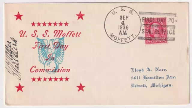 WWII Destroyer USS MOFFETT DD-362 FDPS Naval Cover C7116