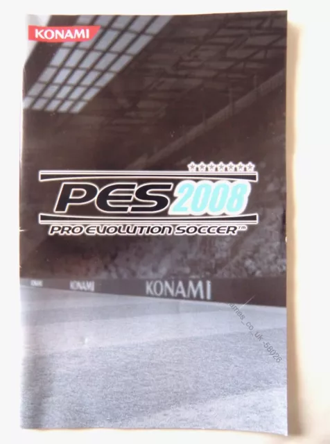 58026 Instruction Booklet - Pro Evolution Soccer 2008 - Sony PS2 Playstation 2 (