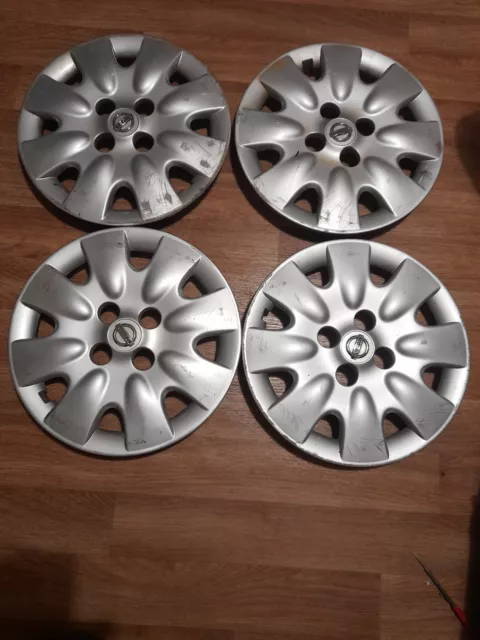 Nissan micra wheel trims hub caps wheelcovers, 4x,  genuine, 14"