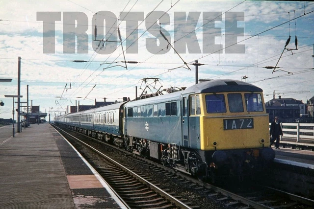 35mm Slide BR British Rail Electric Loco Class 86 86221 Wigan 1974 Original