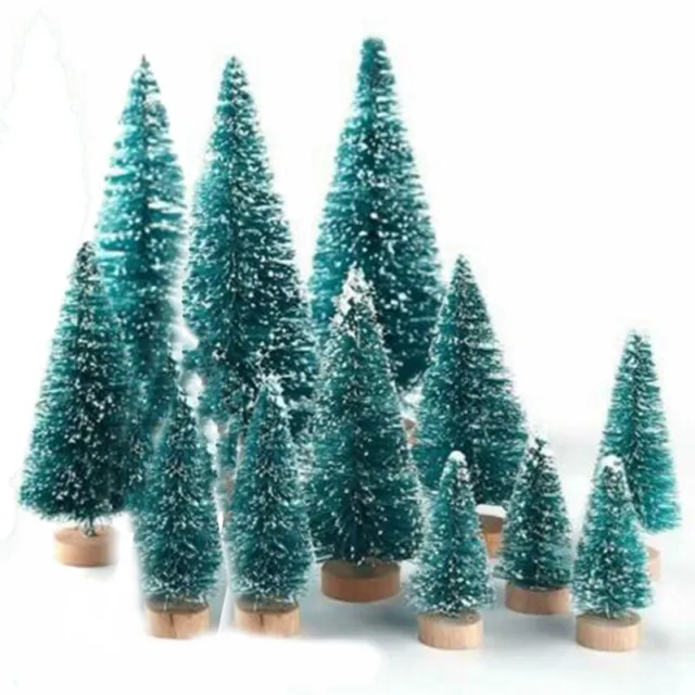 12 pz ago di pino albero di Natale micro paesaggio accessori albero di neve LanM4