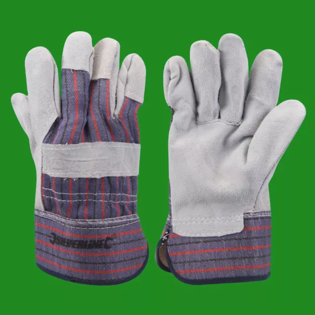 Large Expert Rigger Gloves, Chrome Leather, Safety Cuff, Knuckle Protection