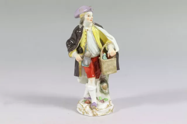 Mann mit Laterne Pariser Ausrufer Porzellanfigur Meissen 1.Wahl 18./19.J (GE035)