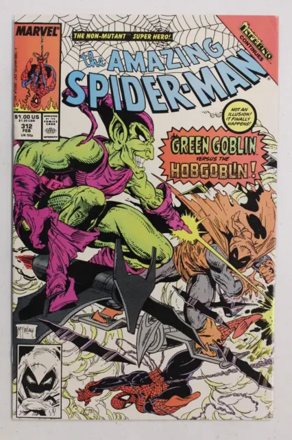 Amazing Spider-Man #312 Green Goblin Marvel 1989 KEY Todd McFarlane Scroll VF