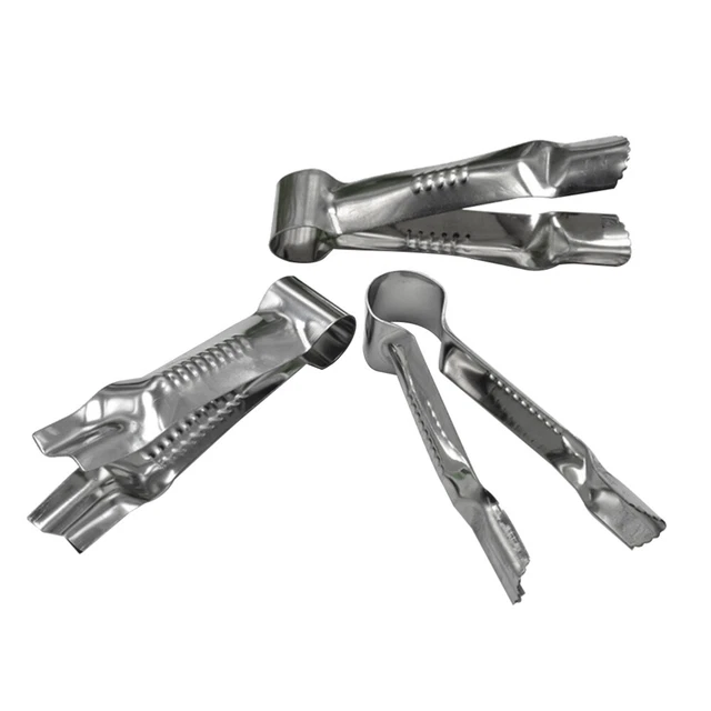 3 piezas Pinzas Encaje Clip Herramienta De Decoración De Pastel De Acero Inoxidable Silver
