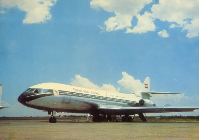 Airline Issue Postcard Syrian Airlines Caravelle