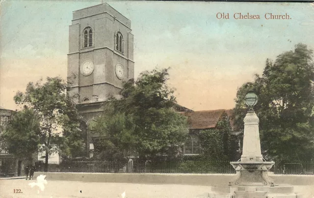 Old Chelsea Church - Posted 1906 - Charles Martin, London