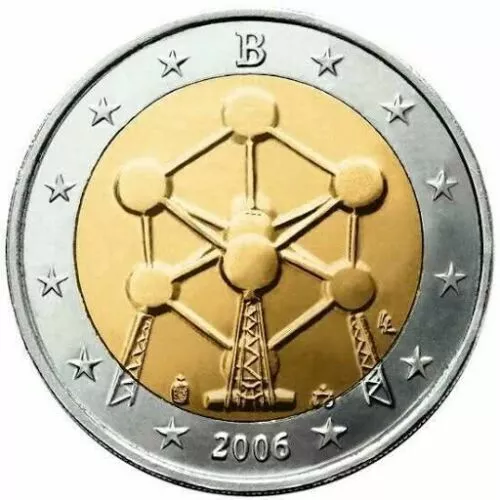 2 Euros Bélgica 2006. Atomium. Sin circular