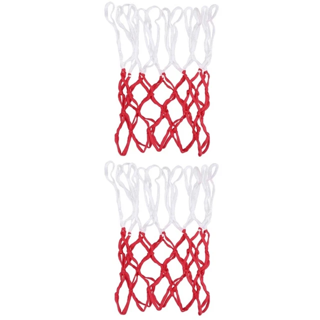 2 stücke professionelle polyester geflochten multicolor basketball net für