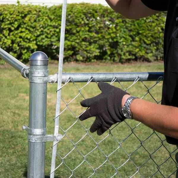 CHAIN LINK FENCE 6 ft. Long Galvanized Steel Fence Tension Bar weather