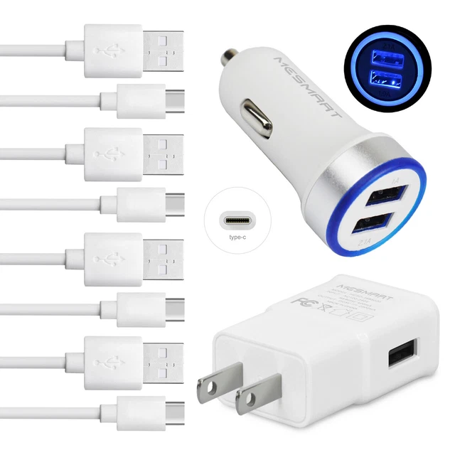 Cell Phone Car Wall Charger Cord for Samsung Galaxy S22 S23 Ultra S21 S20 FE 5G