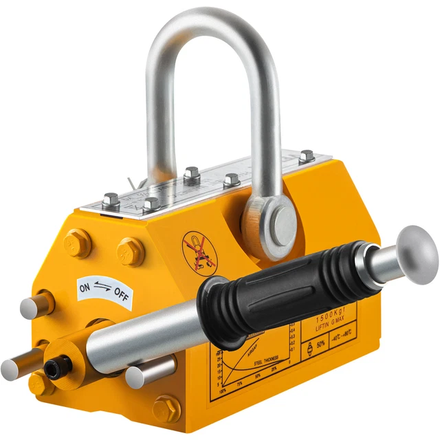 VEVOR 1.5Ton Permanent Magnetic Lifter 3300LBS Lift PML Hoist Crane Heavy Duty