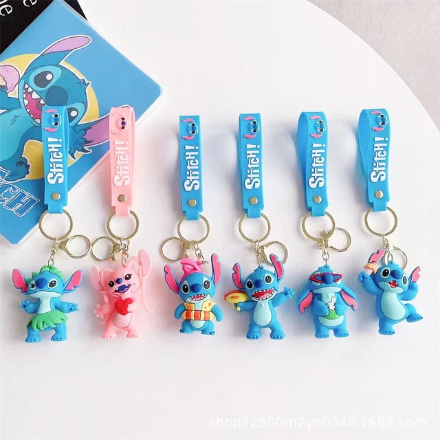 Lilo and Stitch Keychain Cute Cartoon Charms Pendant Keyring for Backpack Bag