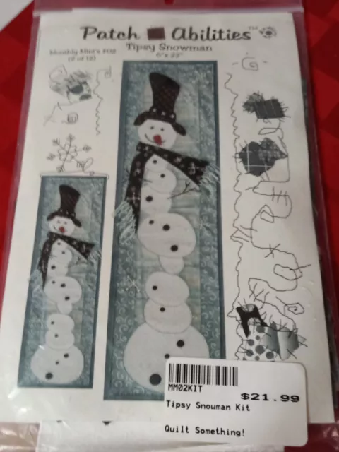 Quilt Pattern Christmas Patch Abilities Snowman Wall Hanging -P01