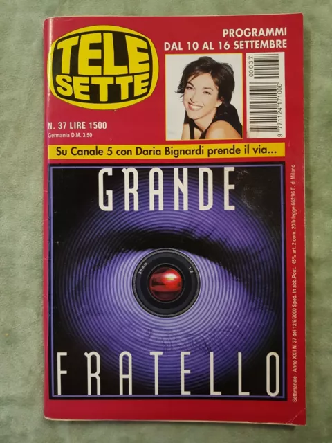 20) Telesette Italian Magazine N 37/2000 Bignardi Ruta Brigitte Nielsen Amadeus