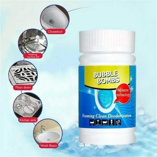 Fast Foaming Toilet Cleaner Dredge Powder Magic Bubble Cleaning Bombs Kitchen UK