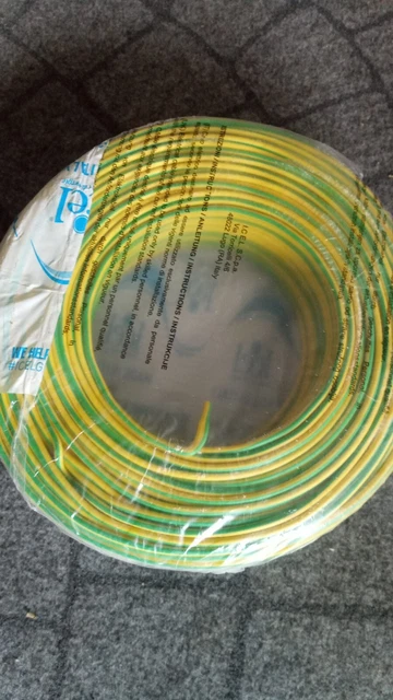 CAVO CORDINA UNIPOLARE 1G x 2,5 mm GIALLOVERDE 100 METRI