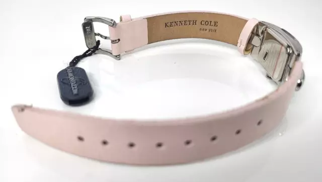 Kenneth Cole Silver-tone Pink Leather Ladies Wristwatch Watch 3