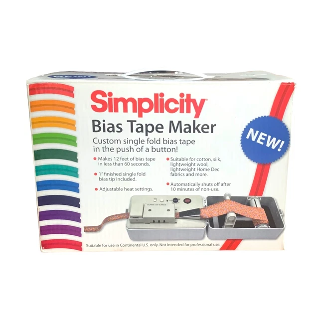 Simplicity 881925 Bias Tape Maker NEW in original packaging Simplicity 881925 Bias Tape Maker NEW in original packaging