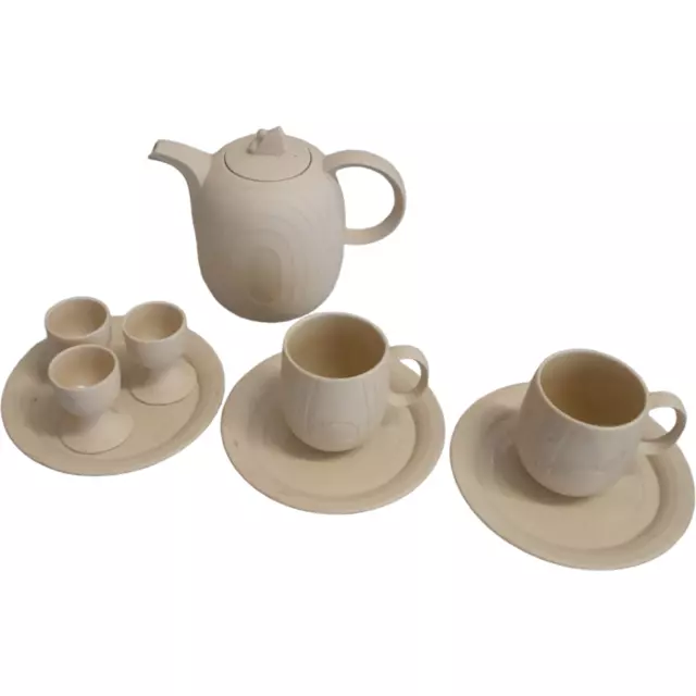 Hornsea Concept Teapot / 2 X Cups / 3 X Side Plates / & 3 X Egg Cups