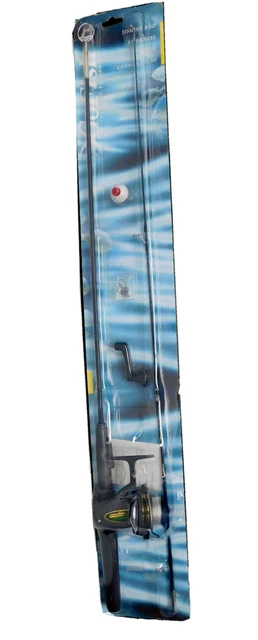 Angelset GoFish Rolle Schnur Pose und Haken Steckrute 1,6m fischen NEU