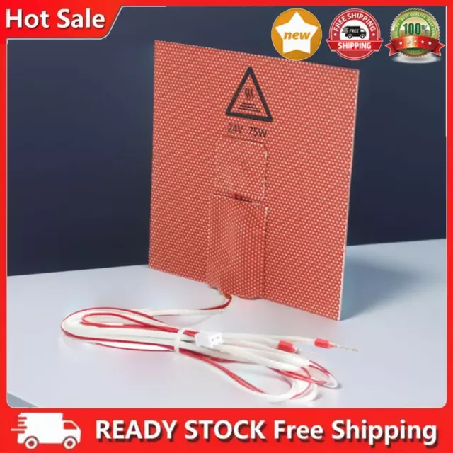 Heater Pad Plate 24V 75W Heated Bed Pad 100x100mm for VONON 0.1/0.2 3D Printer