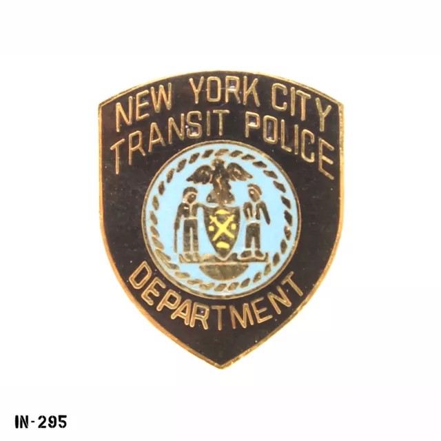 Small New York City Transit Police Insignia NYC ~ Flat Blank Back ~ Gemsco ~ USA