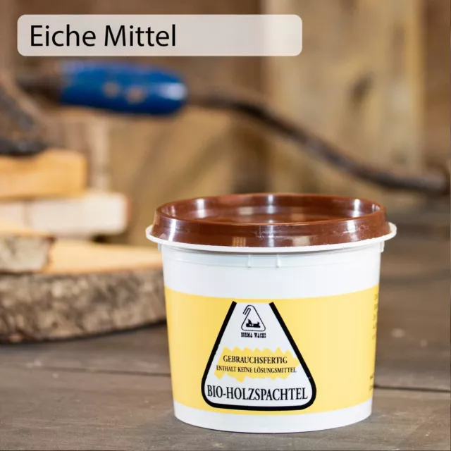 13,90 EUR/kg - Bio Holzspachtel Holzkitt Spachtelmasse - Eiche Mittel - 500g