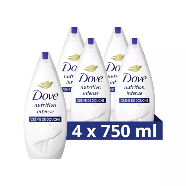 Dove Nutrition Intense Duschcreme, 4 X 750 Ml